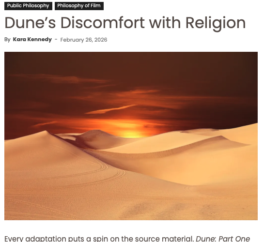 Dune's Discomfort with Religion article